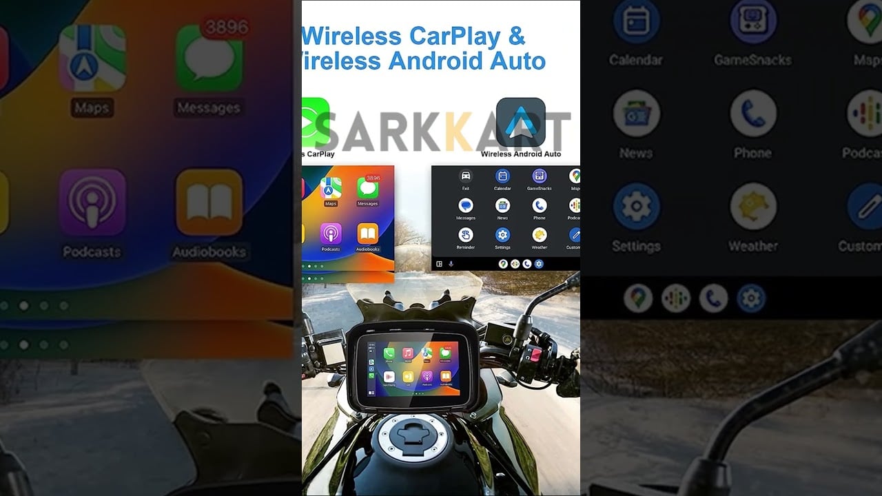 Sarkkart 5 C5 Motorcycle Android Display – Wireless CarPlay & Android Auto | Full Review & Features!