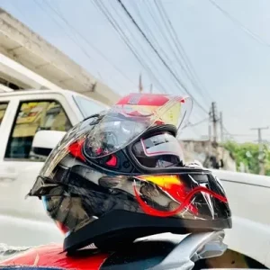 Axor Apex Venomous Black Neon Grey Full Face Helmet Iridium Blue