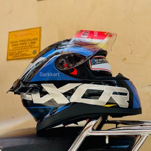 Full-Face Moto Helmet Targo Pro Sharky B7 Blue Matt 2023