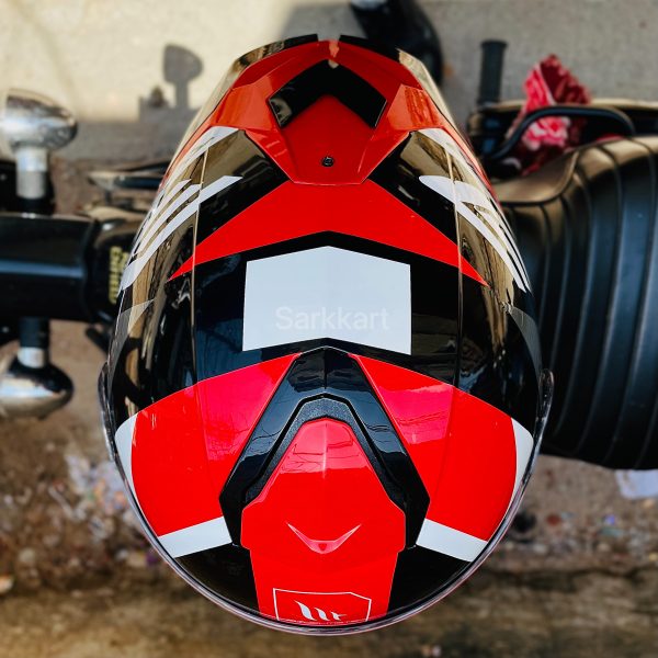 MT THUNDER 3SV WITH (SPOILER) ISLE A5 MATT RED FULL FACE HELMET WITH ECE  22.05 CERTIFICATION WITH SHARP 4 RATING LIMITED EDITION - Sarkkart