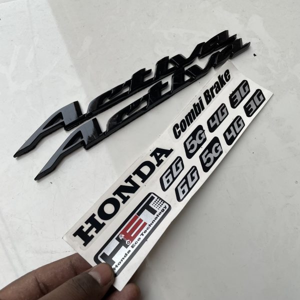 Graphics Sticker Set for Honda Activa | Type 3 | Silver Shield Sticker