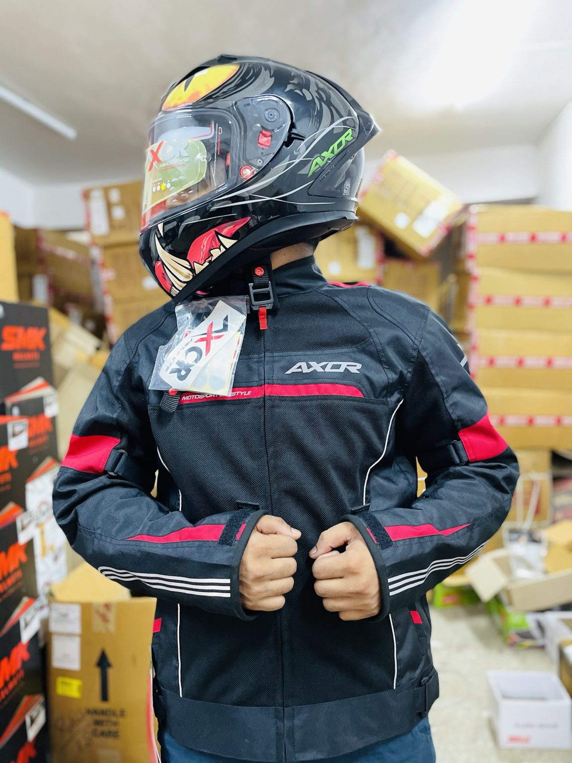 Axor Cruise 2 Jacket Black Red riding jacket 2024 Sarkkart