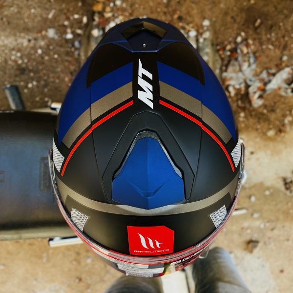 MT THUNDER 3SV WITH (SPOILER) ISLE A5 MATT RED FULL FACE HELMET WITH ECE  22.05 CERTIFICATION WITH SHARP 4 RATING LIMITED EDITION - Sarkkart