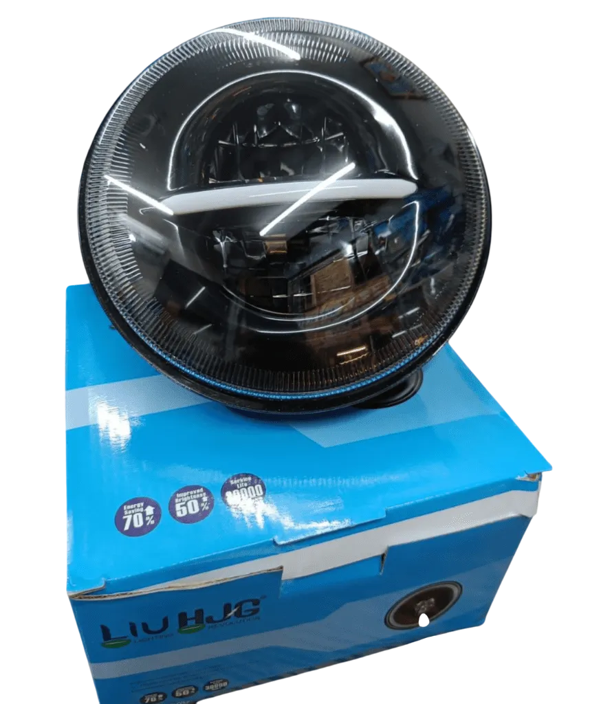 HJG 7 Inch Minus LED headlight assembly IP67 waterproof test HJG 7 Inch Minus LED headlight assembly IP67 waterproof test