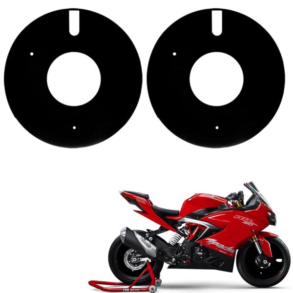 Otoroys Acrylic Bike Alloy Wheel Cover Full Cover 17 inch Bikes Wheel Cover 2pcs (BLK) for TVS Apache RR310