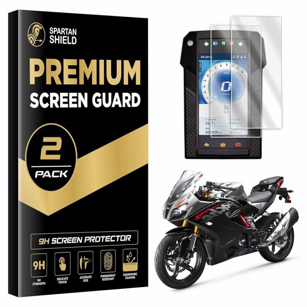 Spartan Shield Digital Cluster Screen Guard For TVS APACHE RR R310 BIKE || 7 INCH Display Console Protector || Anti Scratch || RR310 Instrument Cluster Accessory 2024 [Not...