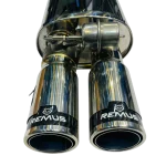 Remus dual tip carbon valvetronic exhaust system front view