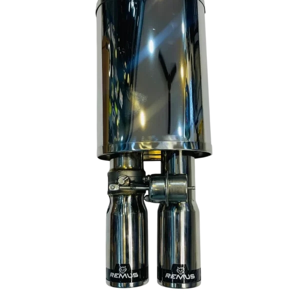 Remus dual tip carbon valvetronic exhaust precision control system