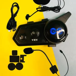 Y8X MESH Group Motorcycle Helmet Intercom – 8 Rider Bluetooth Headset IPX6 Waterproof