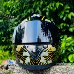 Axor Apex Infinity full face helmet black gold – black visor front view