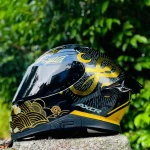 Axor Apex Infinity full face helmet black gold – black visor left side