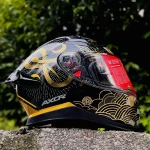 Axor Apex Infinity full face helmet black gold – clear visor right side