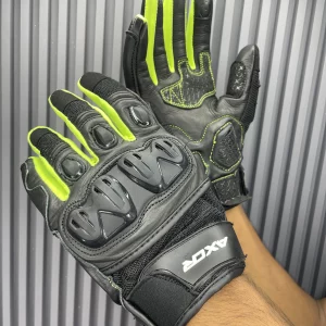 Axor Viper Riding Gloves – Black and Green Premium Protection and Comfort