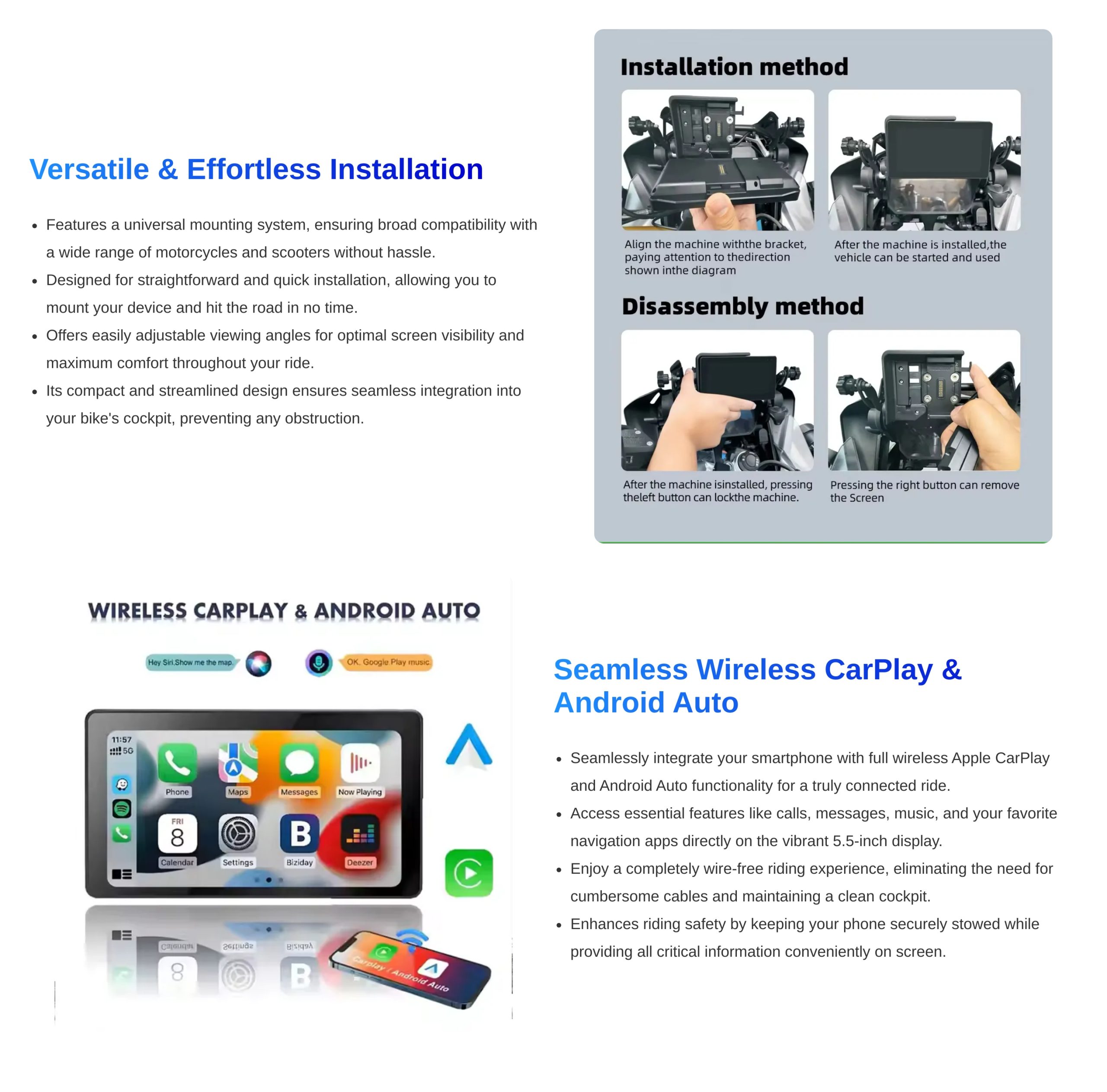 Motorcycle Smart Display Features