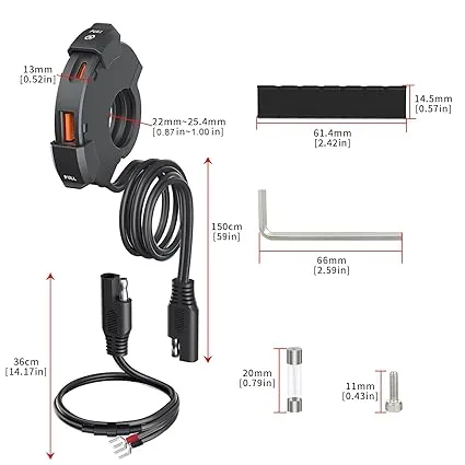 61JlpXdP5ZL._SX425__result Motorcycle USB Charger Socket