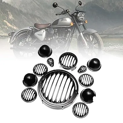 81OoI83GE1L._SX425__result 12-piece metal grill kit for Classic 350 headlight and indicators