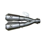 Akrapovic Dual Exhaust installed on motorcycle