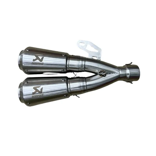 Akrapovic Dual Exhaust Akrapovic Dual Exhaust installed on motorcycle