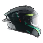Axor Brutale Krytic dual spoiler helmet black and green S size fit