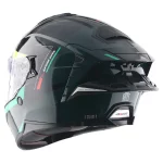 Axor Brutale Krytic dual spoiler helmet black and green side profile