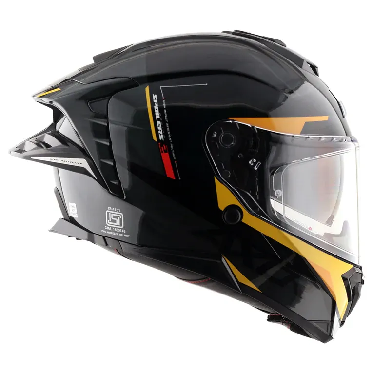 Axor Brutale Krytic dual spoiler helmet black and yellow S size fit Axor Brutale Krytic dual spoiler helmet black and yellow S size fit