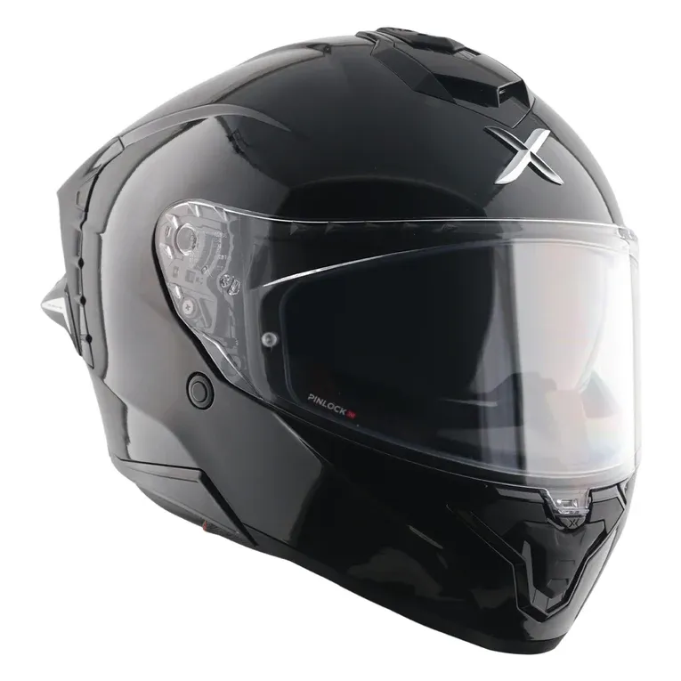 Axor Brutale Solid Colors dual spoiler helmet black ISI DOT ECE certification