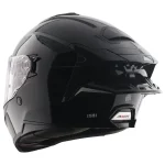 Axor Brutale Solid Colors dual spoiler helmet black front view