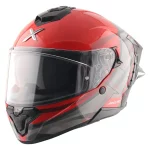 Axor Brutale Surges dual spoiler helmet red and grey ISI DOT ECE certification