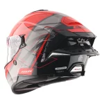 Axor Brutale Surges dual spoiler helmet red and grey front view