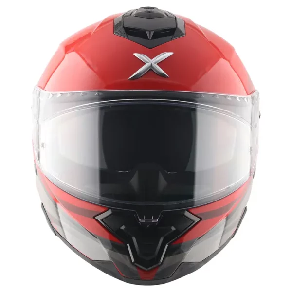 Axor Brutale Surges dual spoiler helmet red and grey polycarbonate shell