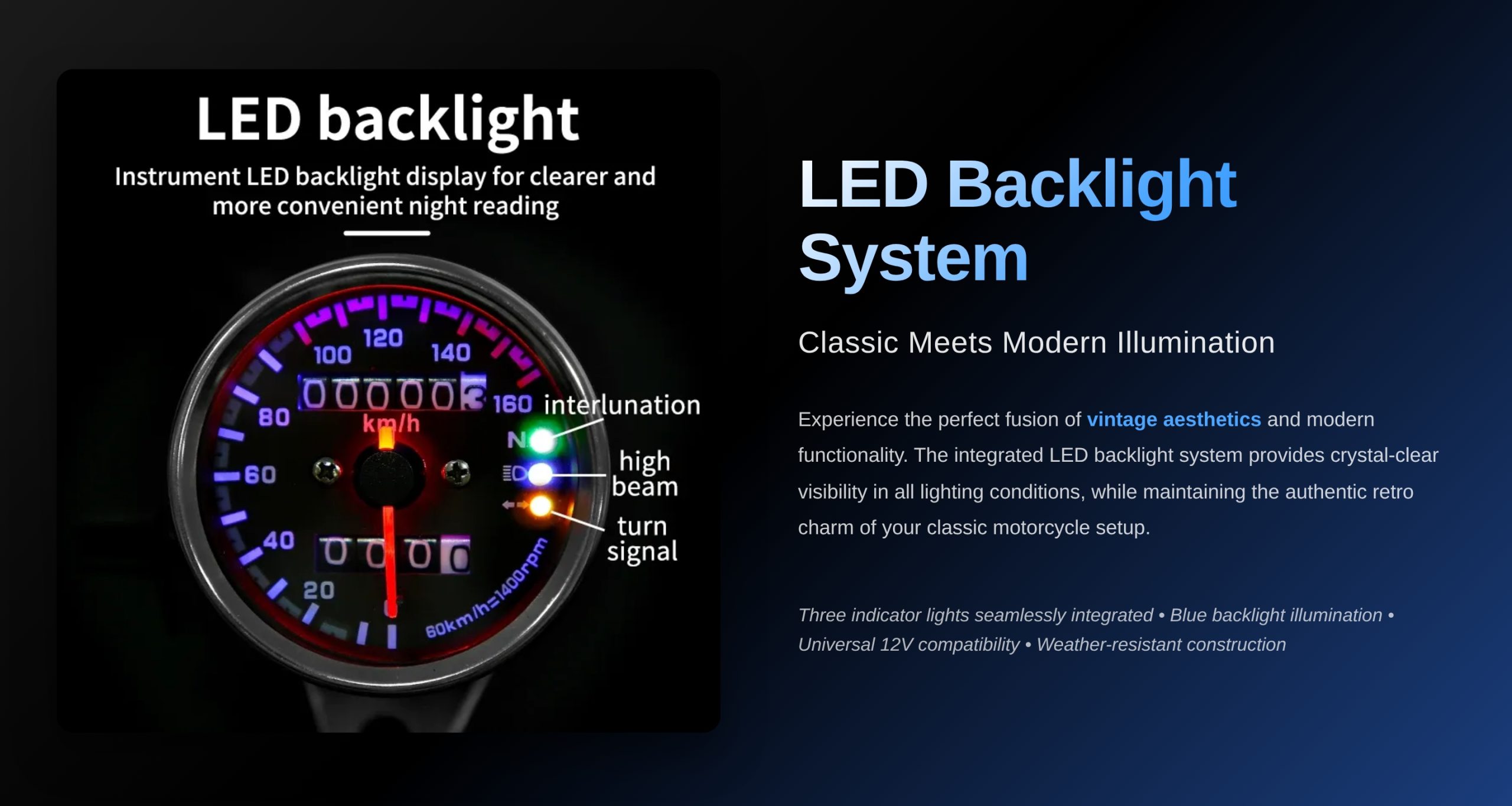 LCD speedometer gauge product image 1-2
