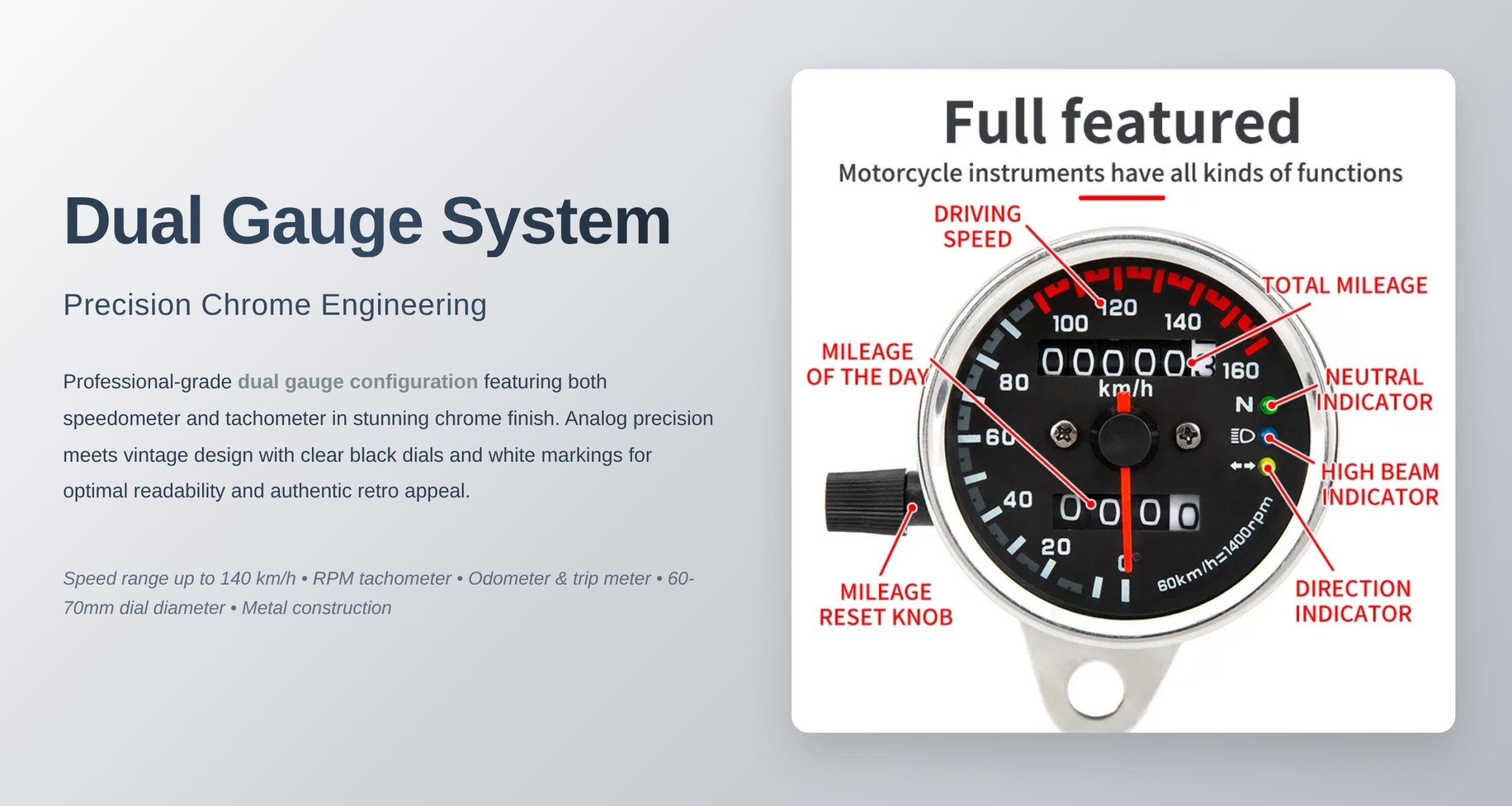 LCD speedometer gauge product image 2-2