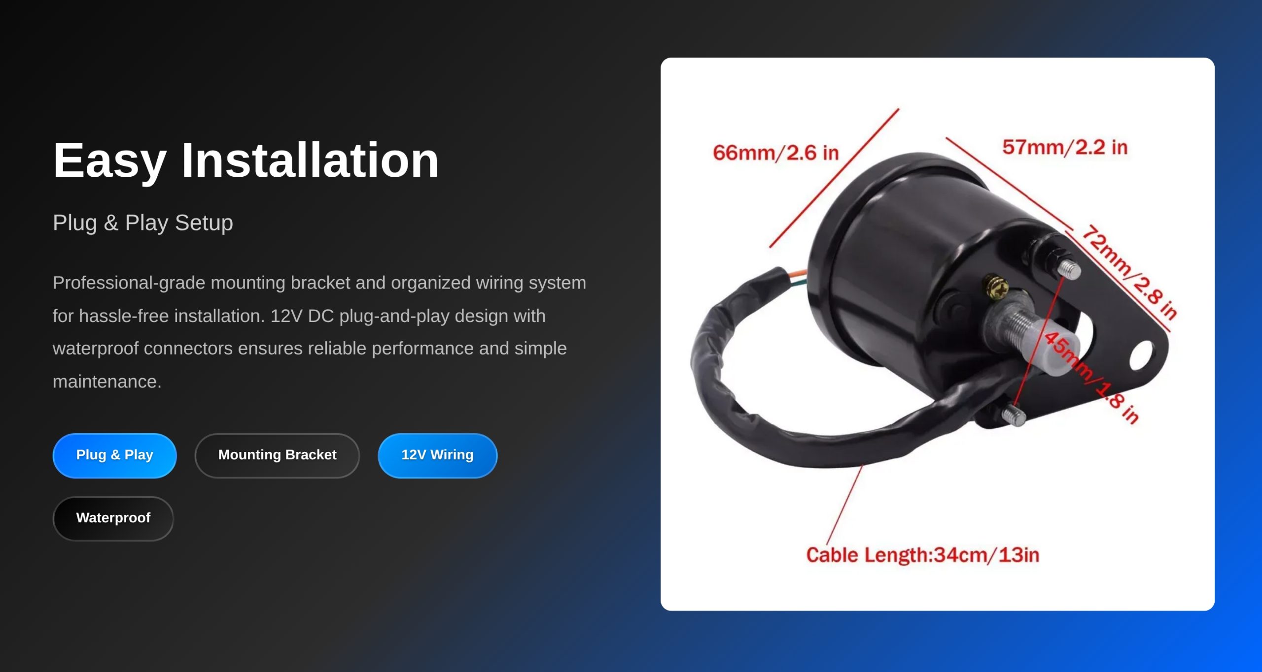 LCD speedometer gauge product image 4