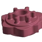 Detailed view of gear shift cam machining and design