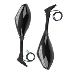 Fitted side mirrors showing front and rear amber signals