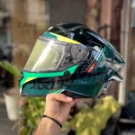 Axor Brutale Krytic Dual Spoiler Helmet – Black and Green
