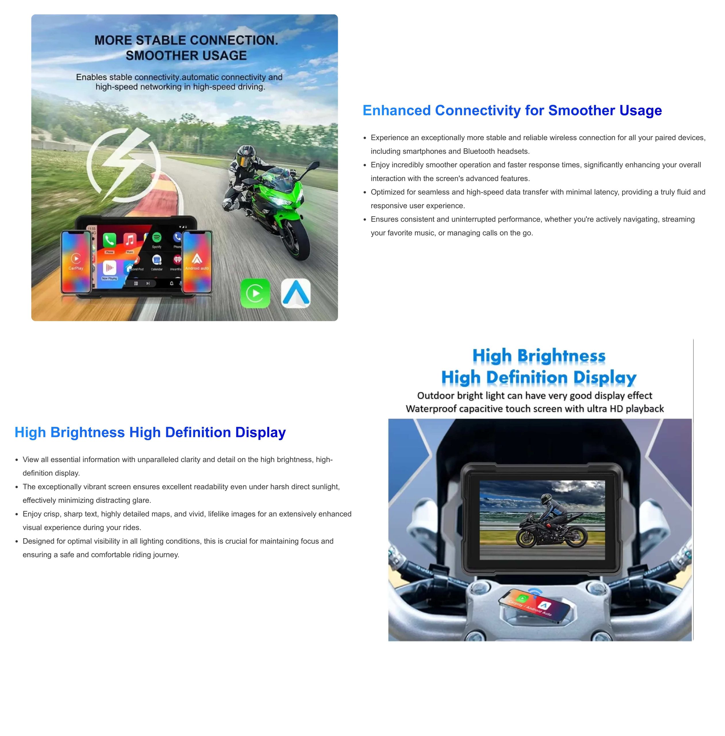 Motorcycle Smart Display Features