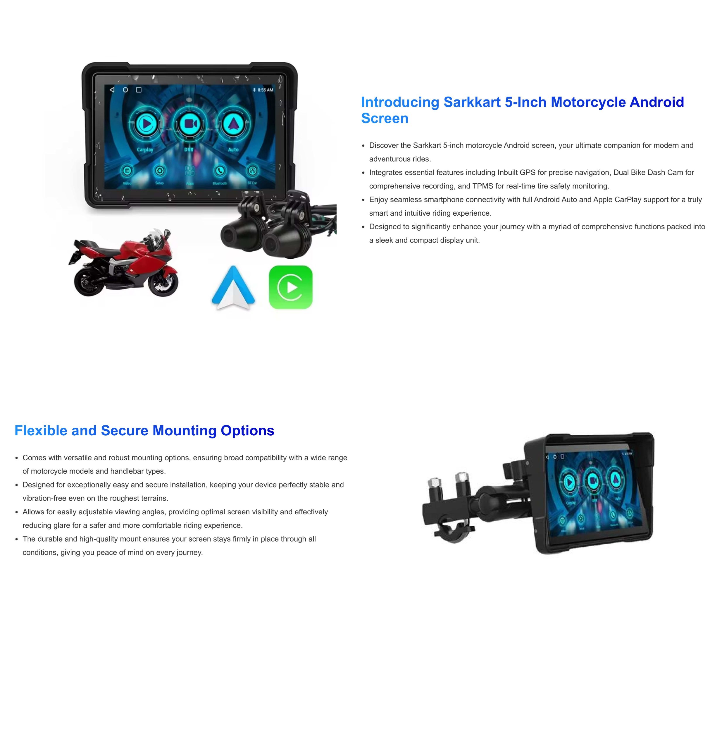 Motorcycle Smart Display Features