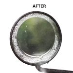 Before and after effect of anti-rain mirror film