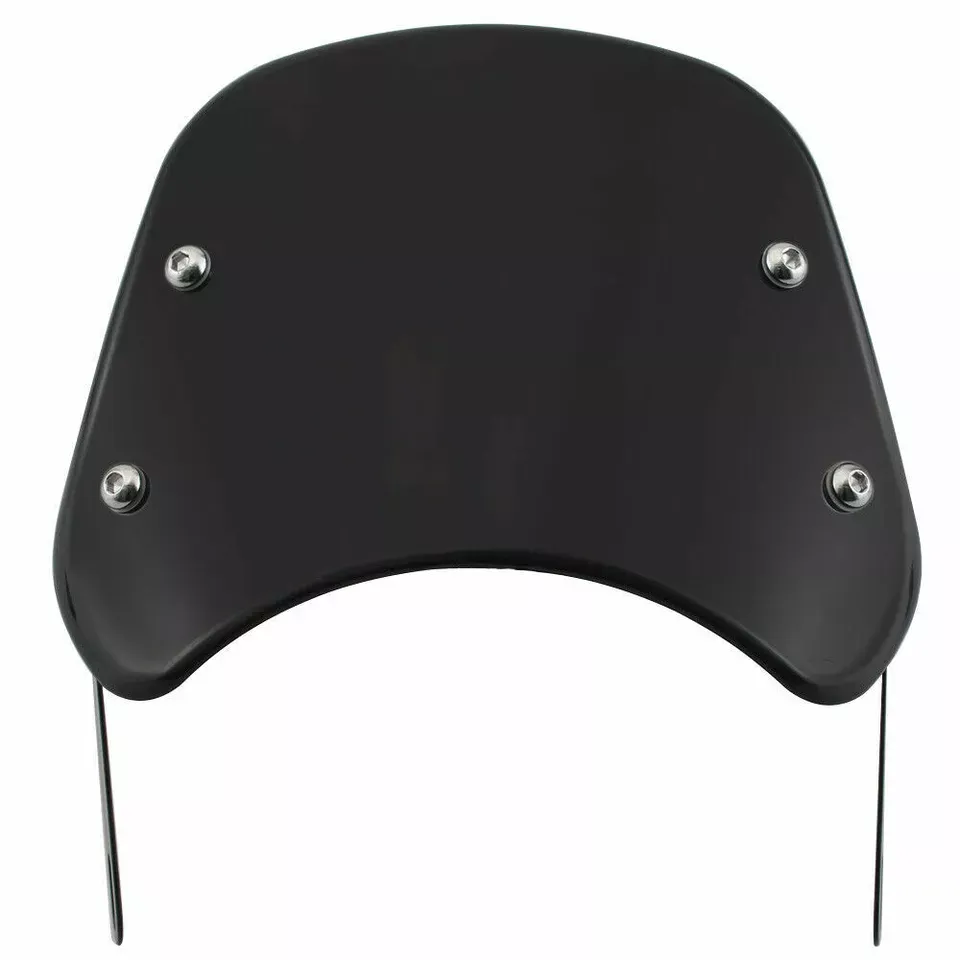 Universal motorcycle windscreen black front angle Universal motorcycle windscreen black front angle