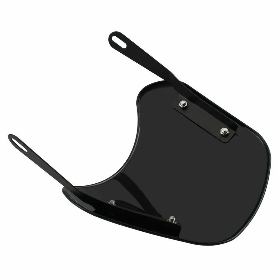 Universal motorcycle windscreen black rear angle Universal motorcycle windscreen black rear angle