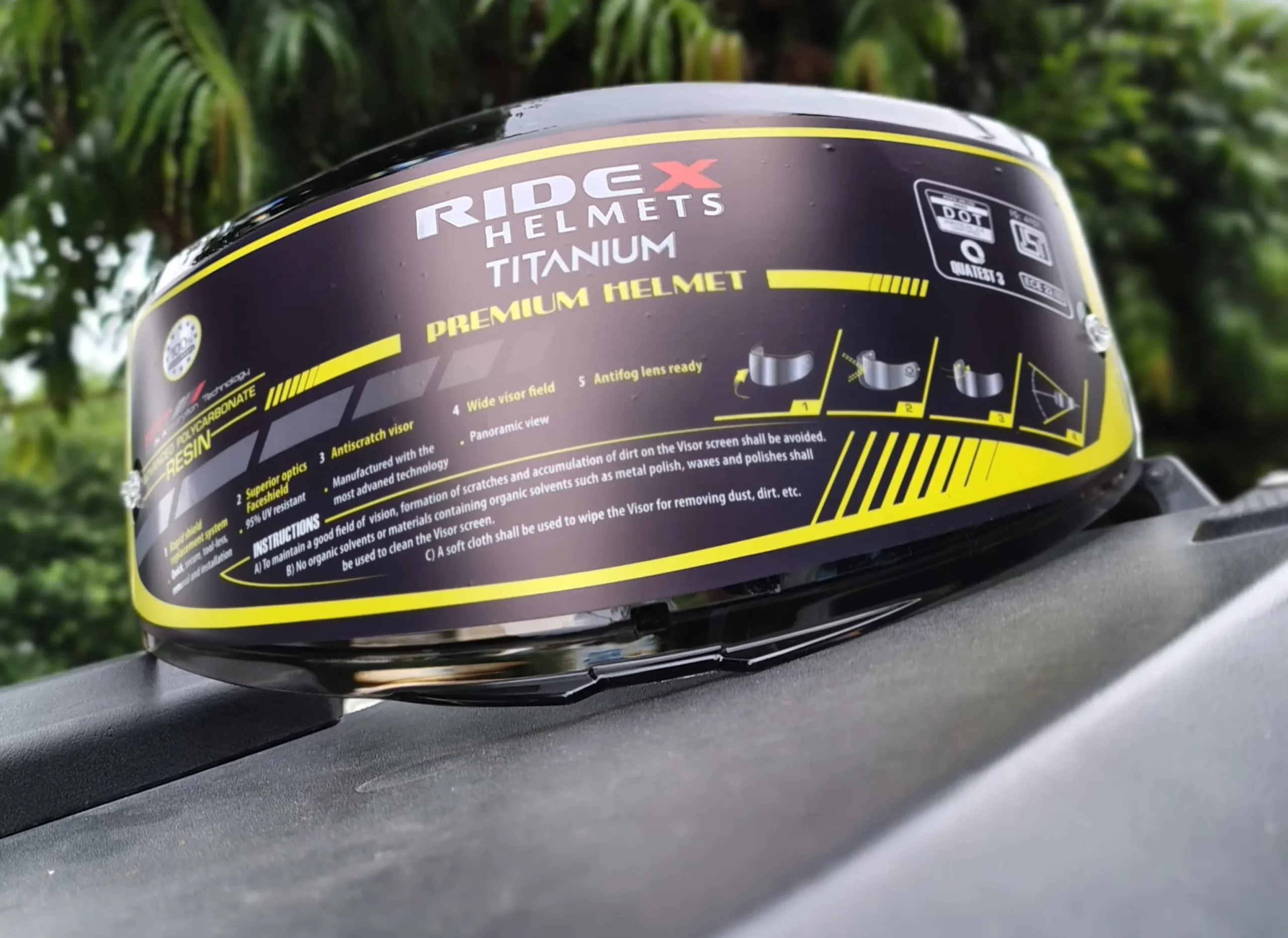 Daytime visor Ridex helmet accessory