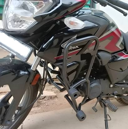Premium crash guard installed on Honda Shine SP 125