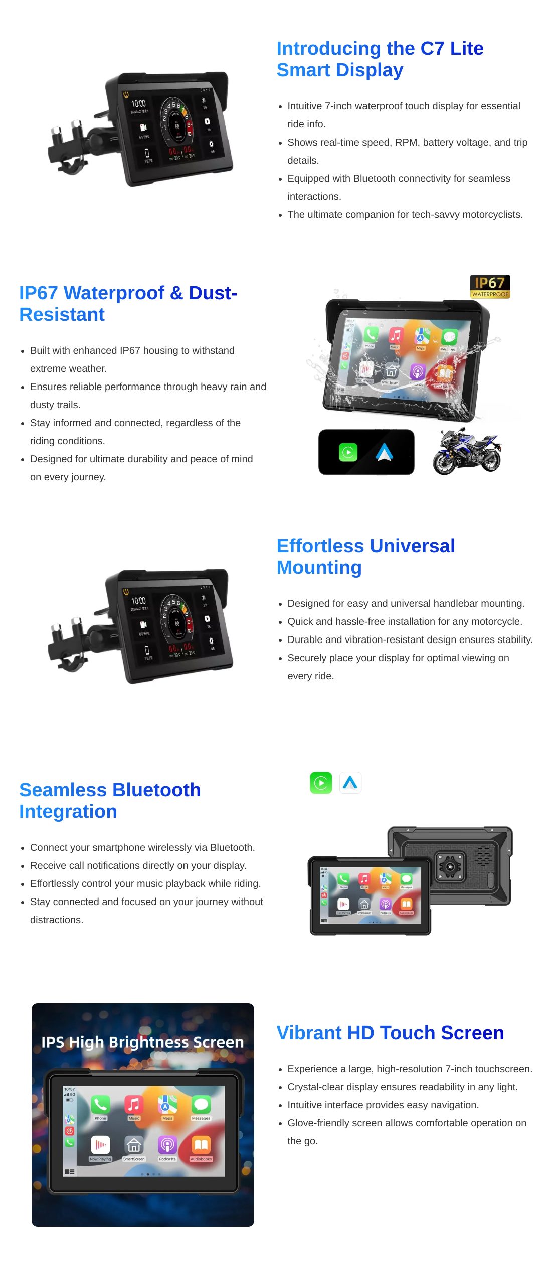 Motorcycle Smart Display Features