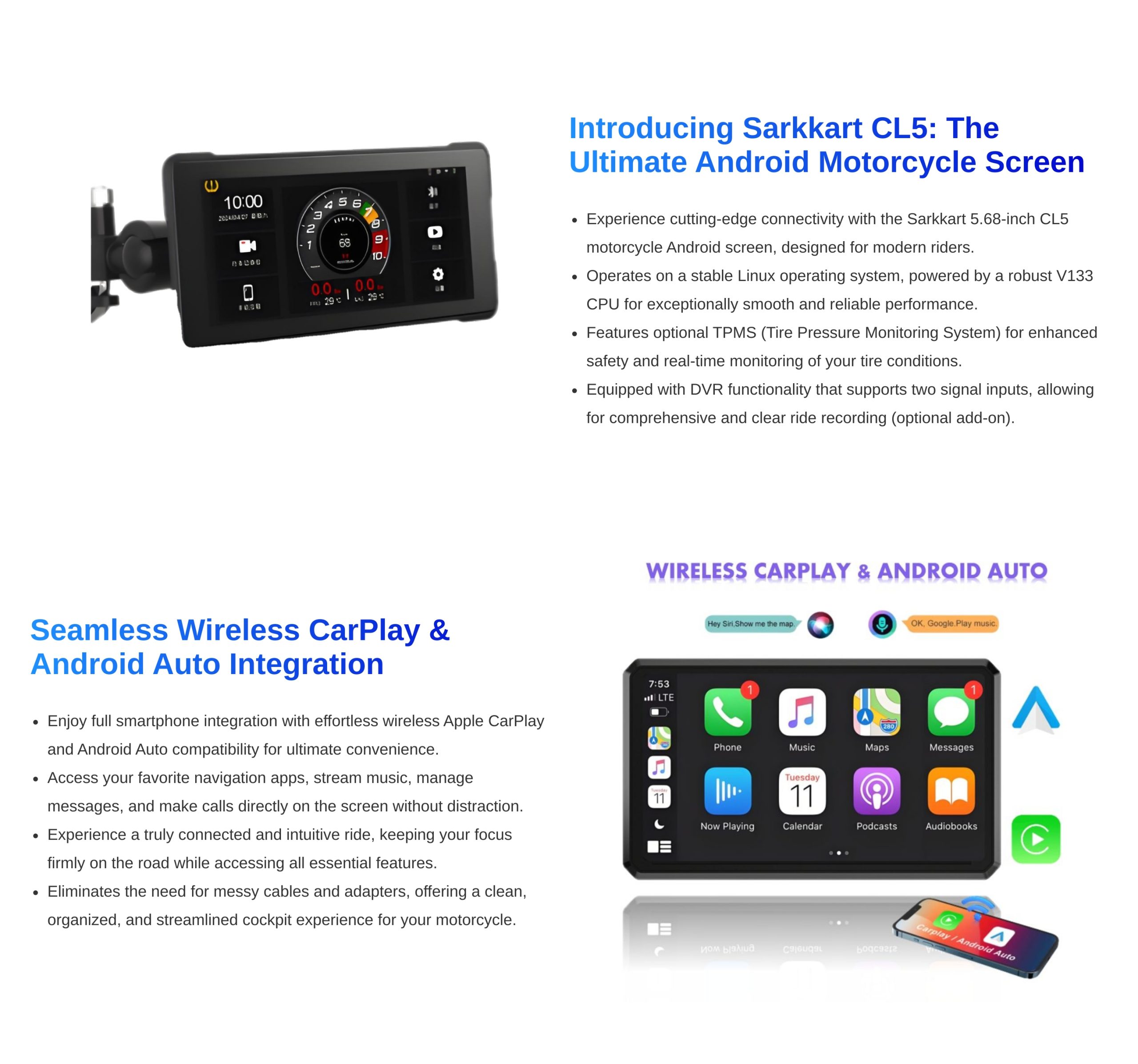Motorcycle Smart Display Features