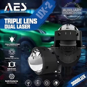 AES Turbo UX2 3inch Bi-Focal Laser Headlight Projector – 70W