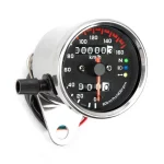 vintage retro motorcycle dual speedometer gauge