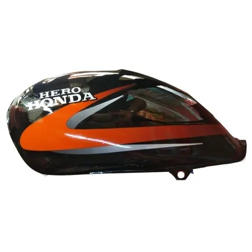 Ensons Petrol Tank for Hero Splendor Plus Black Orange