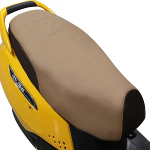 TVS iQube beige brown seat cover textured grip surface feature