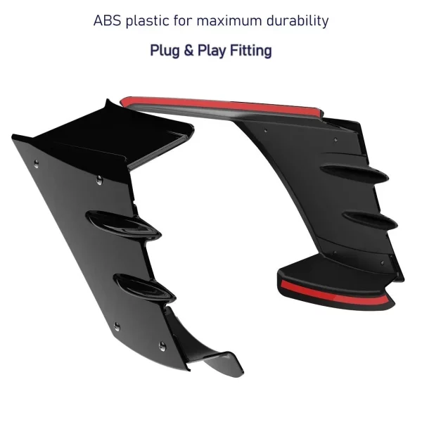 side spoiler wings Yamaha R15 V3 gloss black perfect fit installation